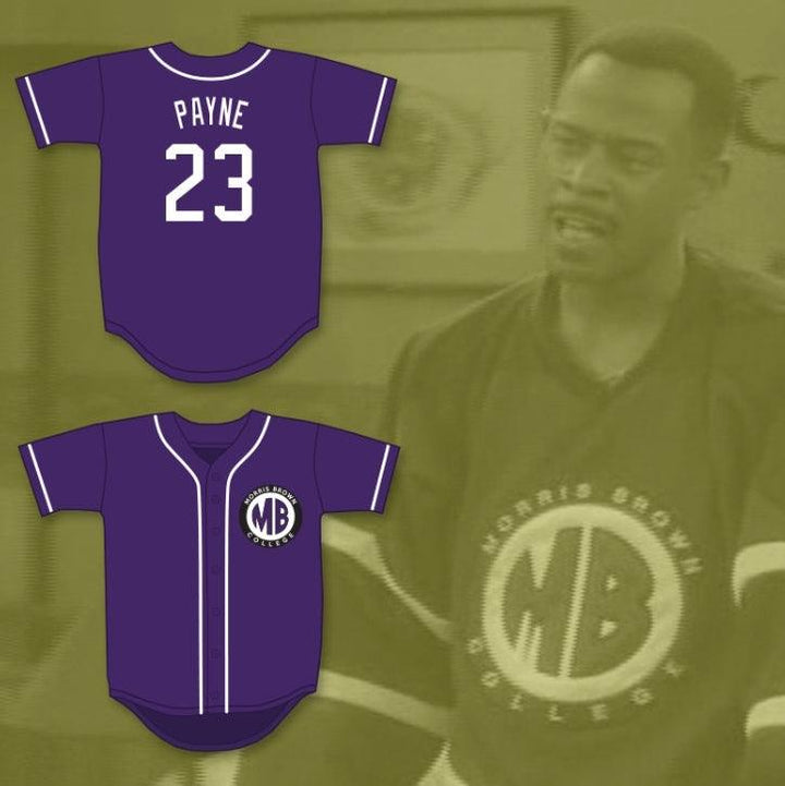 Custom Any Name Number MARTIN PAYNE 23 MORRIS BROWN COLLEGE PURPLE BASEBALL JERSEY Top Stitched S-6XL
