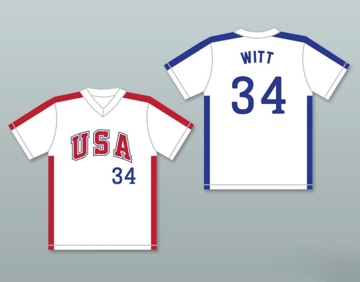 Custom Any Name Number BOBBY WITT 34 1984 USA TEAM WHITE BASEBALL JERSEY Top Stitched S-6XL