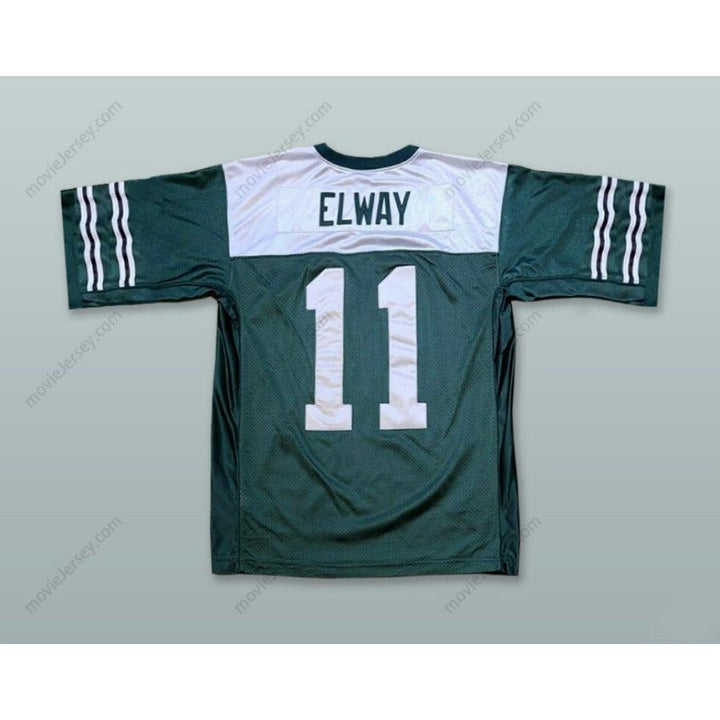 CUSTOM ANY Name Number JOHN ELWAY 11 GRANADA HILLS CHARTER HIGH SCHOOL DARK GREEN FOOTBALL JERSEY Top Stitched S-6XL