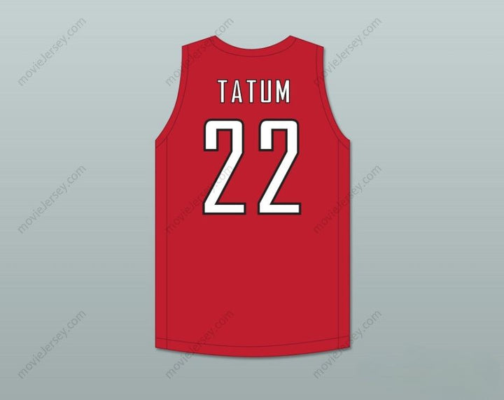 CUSTOM ANY Name Number JAYSON TATUM 22 CHAMINADE COLLEGE PREPARATORY SCHOOL RED DEVILS RED BASKETBALL JERSEY 2 Top Stitched S-6XL