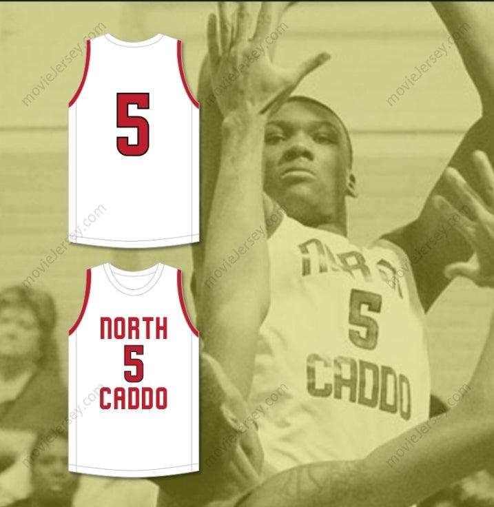 CUSTOM ANY Name Number ROBERT WILLIAMS III 5 NORTH CADDO HIGH SCHOOL TITANS WHITE BASKETBALL JERSEY 1 Top Stitched S-6XL