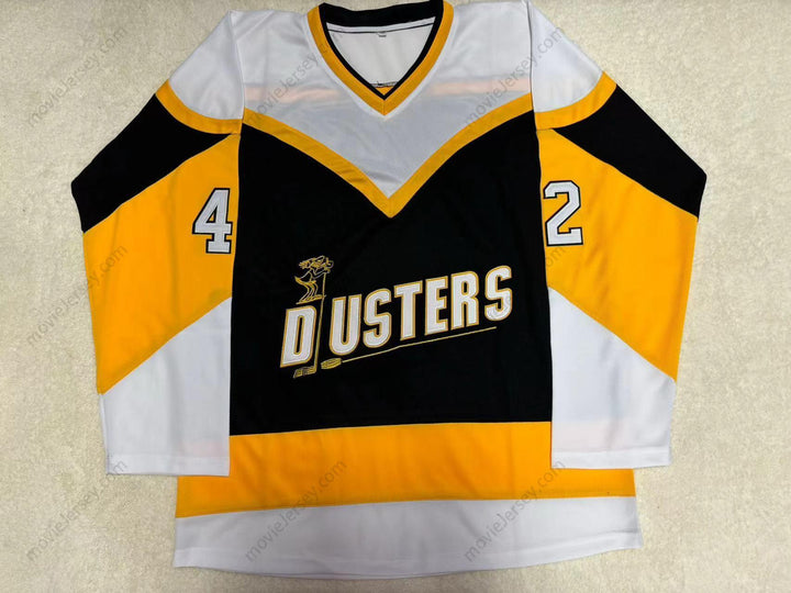 Custom Any Name Number BINGHAMTON BROOME DUSTERS JIM O'BRIEN 42 HOCKEY JERSEY Top Stitched S-6XL