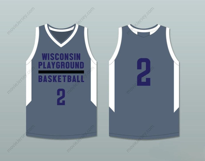 CUSTOM ANY Name Number PLAYER 2  PLAYGROUND BASKETBALL DARK GRAY BASKETBALL JERSEY Top Stitched S-6XL