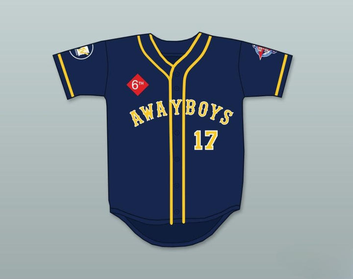 Custom Any Name Number ROGER MCDOWELL 17 AWAYBOYS BASEBALL JERSEY 6TH ANNUAL ROCK N' JOCK SOFTBALL CHALLENGE 1995 Top Stitched S-6XL