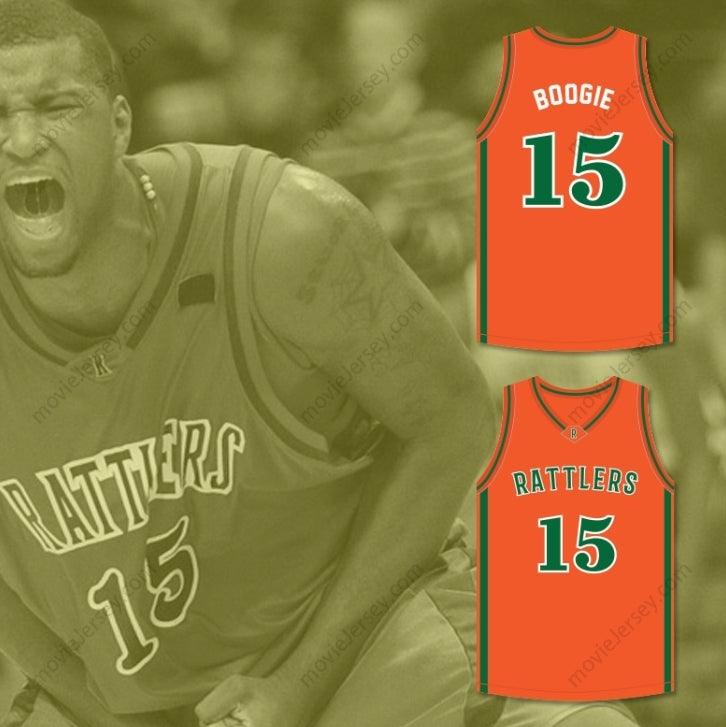 CUSTOM ANY Name Number DEMARCUS 'BOOGIE' COUSINS 15 LEFLORE HIGH SCHOOL RATTLERS ORANGE BASKETBALL JERSEY Top Stitched S-6XL