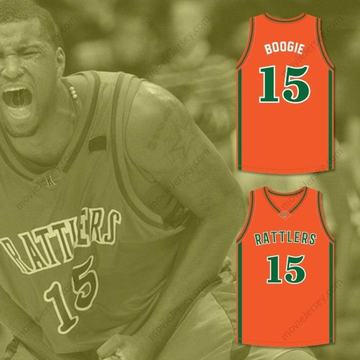 CUSTOM ANY Name Number DEMARCUS 'BOOGIE' COUSINS 15 LEFLORE HIGH SCHOOL RATTLERS ORANGE BASKETBALL JERSEY Top Stitched S-6XL