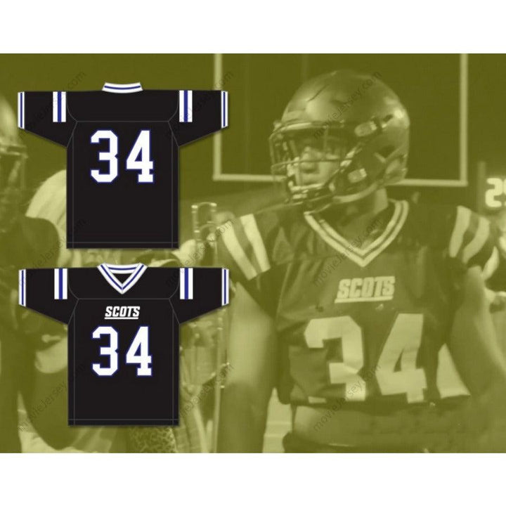 CUSTOM ANY Name Number ZAMIR WHITE 34 SCOTLAND HIGH SCHOOL FIGHTING SCOTS Football Jersey Top Stitched S-6XL
