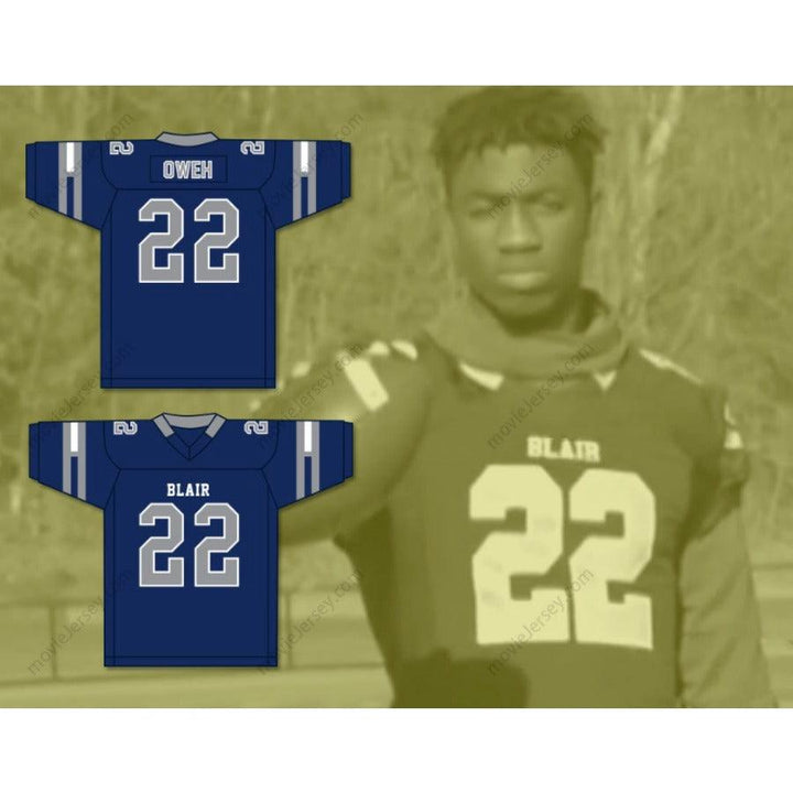 CUSTOM ANY Name Number JAYSON OWEH 22 BLAIR ACADEMY BUCCANEERS Football Jersey Top Stitched S-6XL