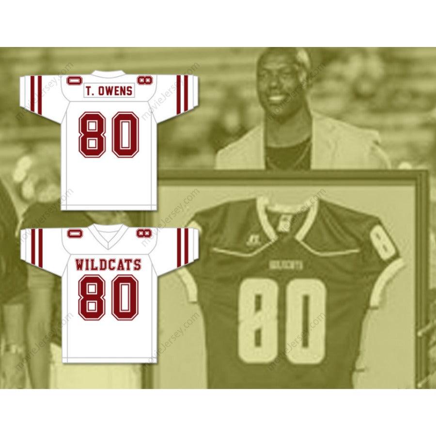 CUSTOM ANY Name Number TERRELL OWENS 80 BENJAMIN RUSSELL HIGH SCHOOL WILDCATS Football Jersey Top Stitched S-6XL