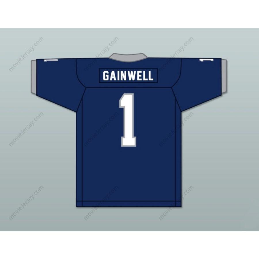 CUSTOM ANY Name NAVY BLUE KENNETH GAINWELL 1 YAZOO COUNTY HIGH SCHOOL PANTHERS FOOTBALL JERSEY Top Stitched S-6XL