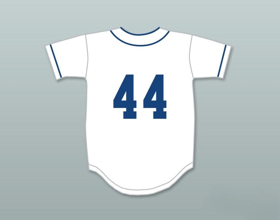 Custom Any Name Number REGGIE JACKSON 44 CHELTENHAM HIGH SCHOOL PANTHERS WHITE BASEBALL JERSEY 1 Top Stitched S-6XL
