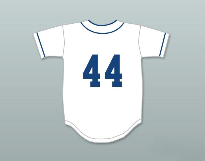 Custom Any Name Number REGGIE JACKSON 44 CHELTENHAM HIGH SCHOOL PANTHERS WHITE BASEBALL JERSEY 1 Top Stitched S-6XL