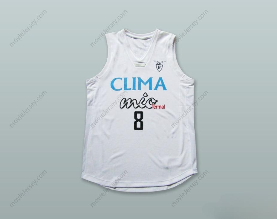 CUSTOM ANY Name Number FORTITUDO BOLOGNA 8 WHITE BASKETBALL JERSEY Top Stitched S-6XL