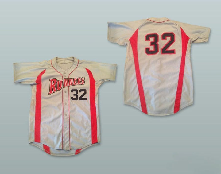 Custom Any Name Number RUNNERS 32 GRAY BASEBALL JERSEY Top Stitched S-6XL