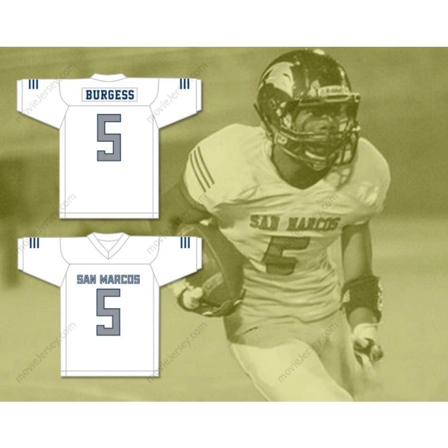 CUSTOM ANY Name Number TERRELL BURGESS 5 SAN MARCOS HIGH SCHOOL KNIGHTS Football Jersey Top Stitched S-6XL