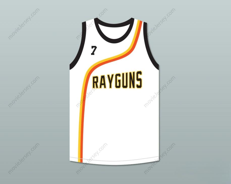 CUSTOM ANY Name Number JERMAINE O’NEAL 7 ROSWELL RAYGUNS WHITE BASKETBALL JERSEY Top Stitched S-6XL