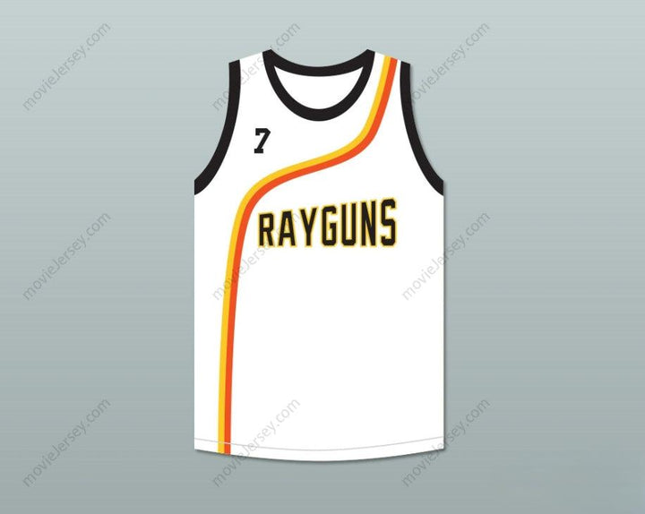 CUSTOM ANY Name Number JERMAINE O’NEAL 7 ROSWELL RAYGUNS WHITE BASKETBALL JERSEY Top Stitched S-6XL