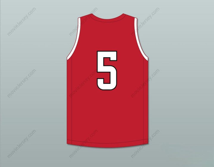 CUSTOM ANY Name Number ROBERT WILLIAMS III 5 NORTH CADDO HIGH SCHOOL TITANS RED BASKETBALL JERSEY 1 Top Stitched S-6XL