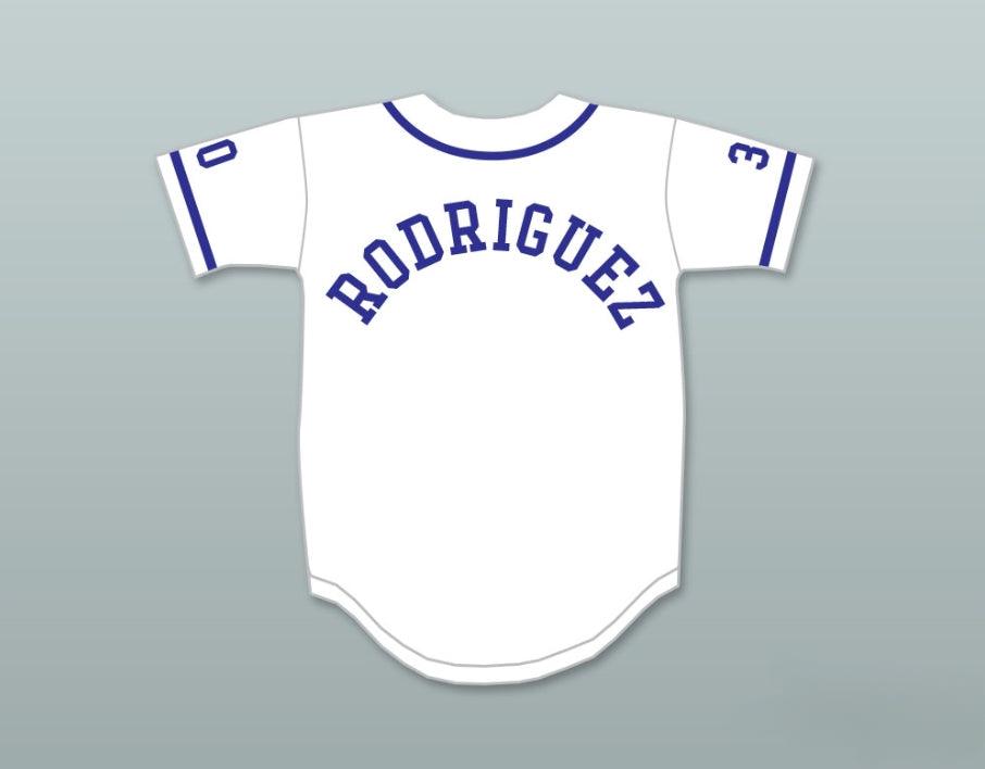 Custom Any Name Number MIKE VITAR BENNY 'THE JET' RODRIGUEZ 30 WHITE BASEBALL JERSEY THE SANDLOT Top Stitched S-6XL