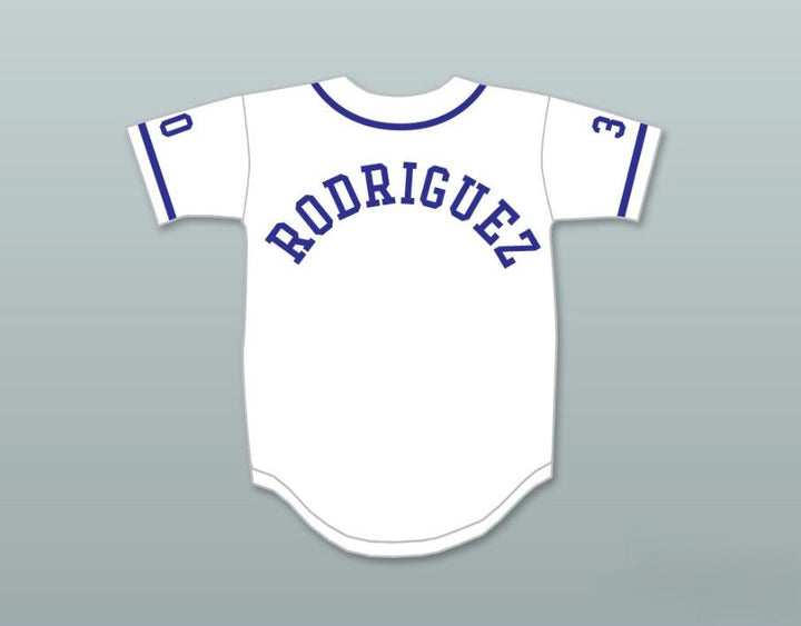 Custom Any Name Number MIKE VITAR BENNY 'THE JET' RODRIGUEZ 30 WHITE BASEBALL JERSEY THE SANDLOT Top Stitched S-6XL