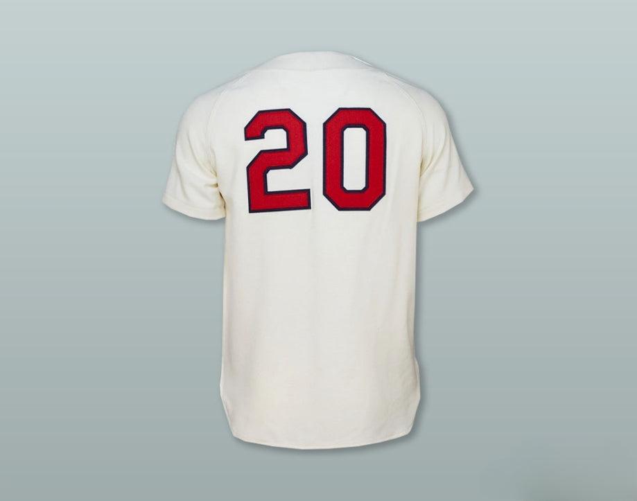 Custom Any Name Number  CRACKERS 20 WHITE BUTTON DOWN BASEBALL JERSEY Top Stitched S-6XL