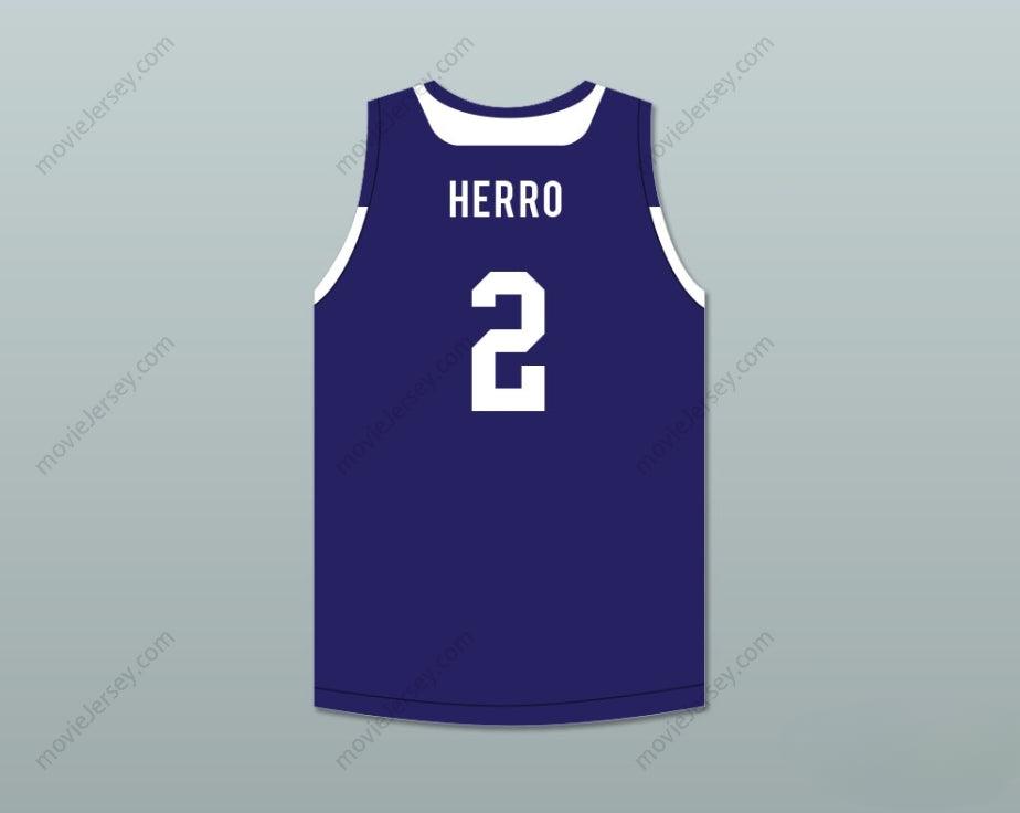 CUSTOM ANY Name Number TYLER HERRO 2  NAVY BLUE BASKETBALL JERSEY Top Stitched S-6XL