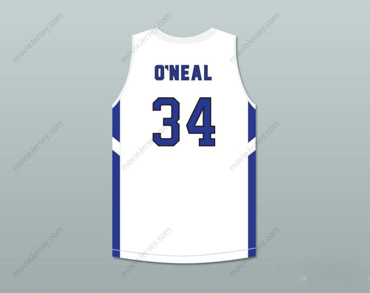 CUSTOM ANY Name Number SHAREEF O'NEAL 34 WINDWARD SCHOOL WILDCATS WHITE BASKETBALL JERSEY 2 Top Stitched S-6XL