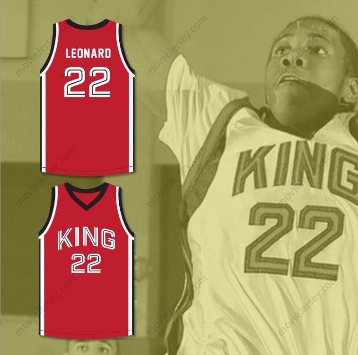 CUSTOM ANY Name Number KAWHI LEONARD 22 MARTIN LUTHER KING HIGH SCHOOL  RED BASKETBALL JERSEY 10 Top Stitched S-6XL