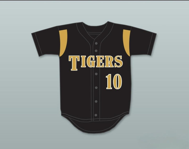Custom Any Name Number TREVOR STORY 10  HIGH SCHOOL TIGERS BLACK BASEBALL JERSEY 1 Top Stitched S-6XL
