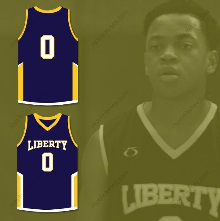 CUSTOM ANY Name Number TERRON FORTE 0 LIBERTY DARK BLUE BASKETBALL JERSEY AMATEUR Top Stitched S-6XL