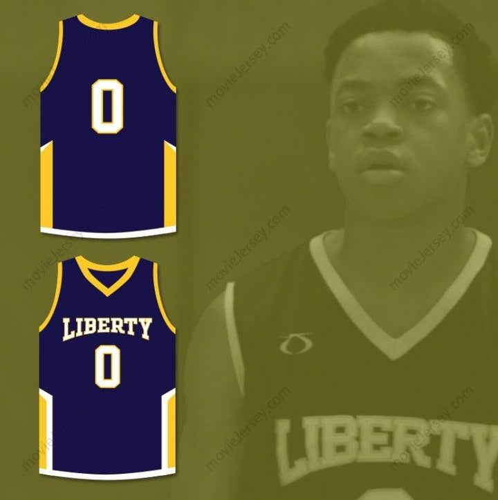 CUSTOM ANY Name Number TERRON FORTE 0 LIBERTY DARK BLUE BASKETBALL JERSEY AMATEUR Top Stitched S-6XL