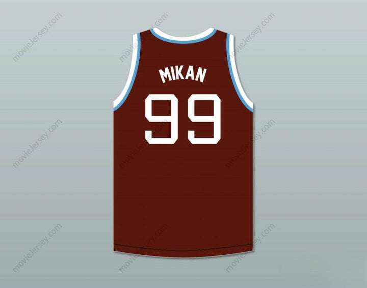 CUSTOM ANY Name Number GEORGE MIKAN 99 JOLIET CATHOLIC HIGH SCHOOL HILLTOPPERS BROWN BASKETBALL JERSEY 1 Top Stitched S-6XL