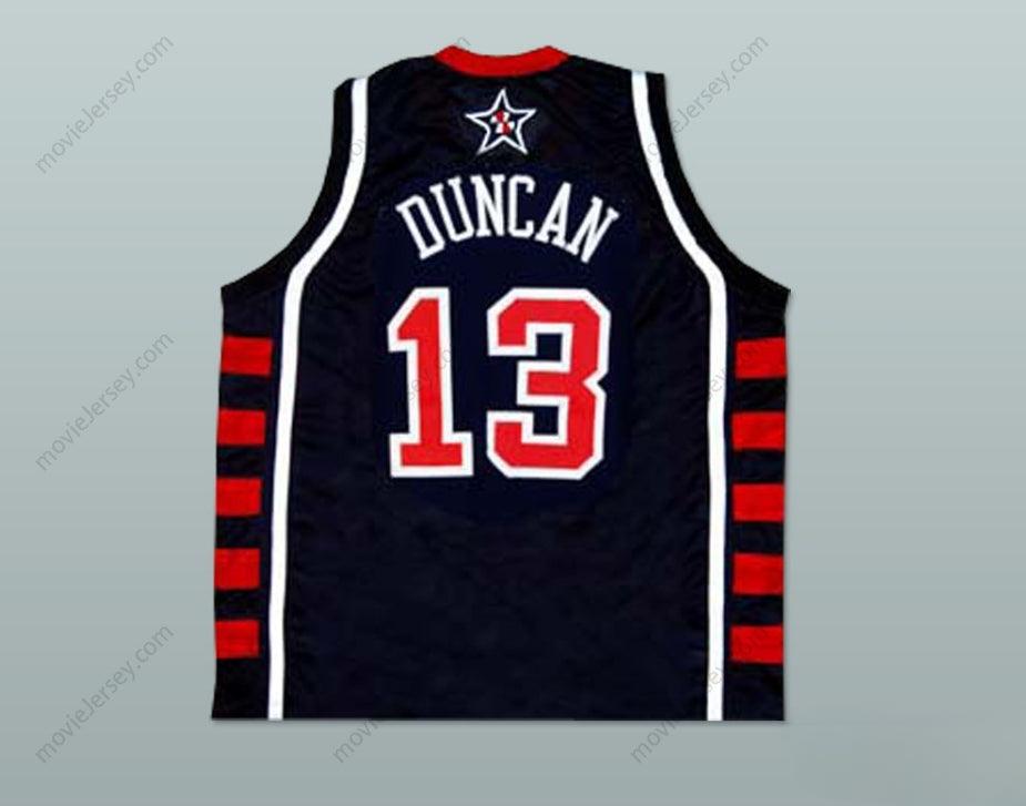 CUSTOM ANY Name Number TIM DUNCAN USA TEAM BASKETBALL JERSEY NEW ANY SIZE Top Stitched S-6XL