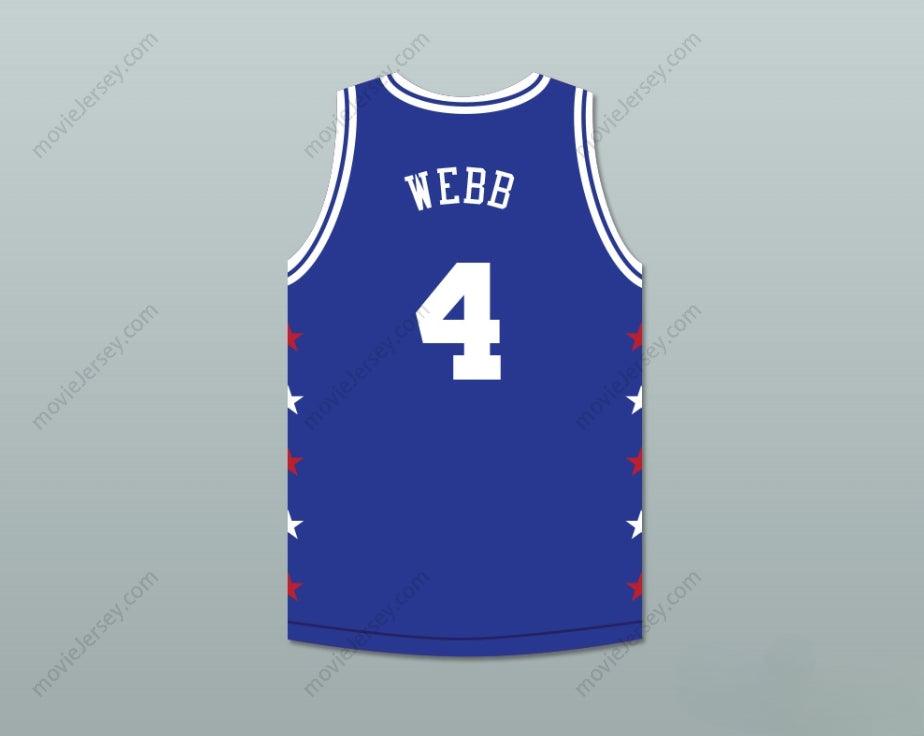 CUSTOM ANY Name Number SPUD WEBB 4 MAGIC JOHNSON ALL STAR GAME BLUE BASKETBALL JERSEY 1989 MIDSUMMER NIGHT'S MAGIC CHARITY EVENT Top Stitched S-6XL