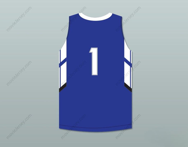 CUSTOM ANY Name Number PLAYER 1 IMG ACADEMY BLUE BASKETBALL JERSEY Top Stitched S-6XL