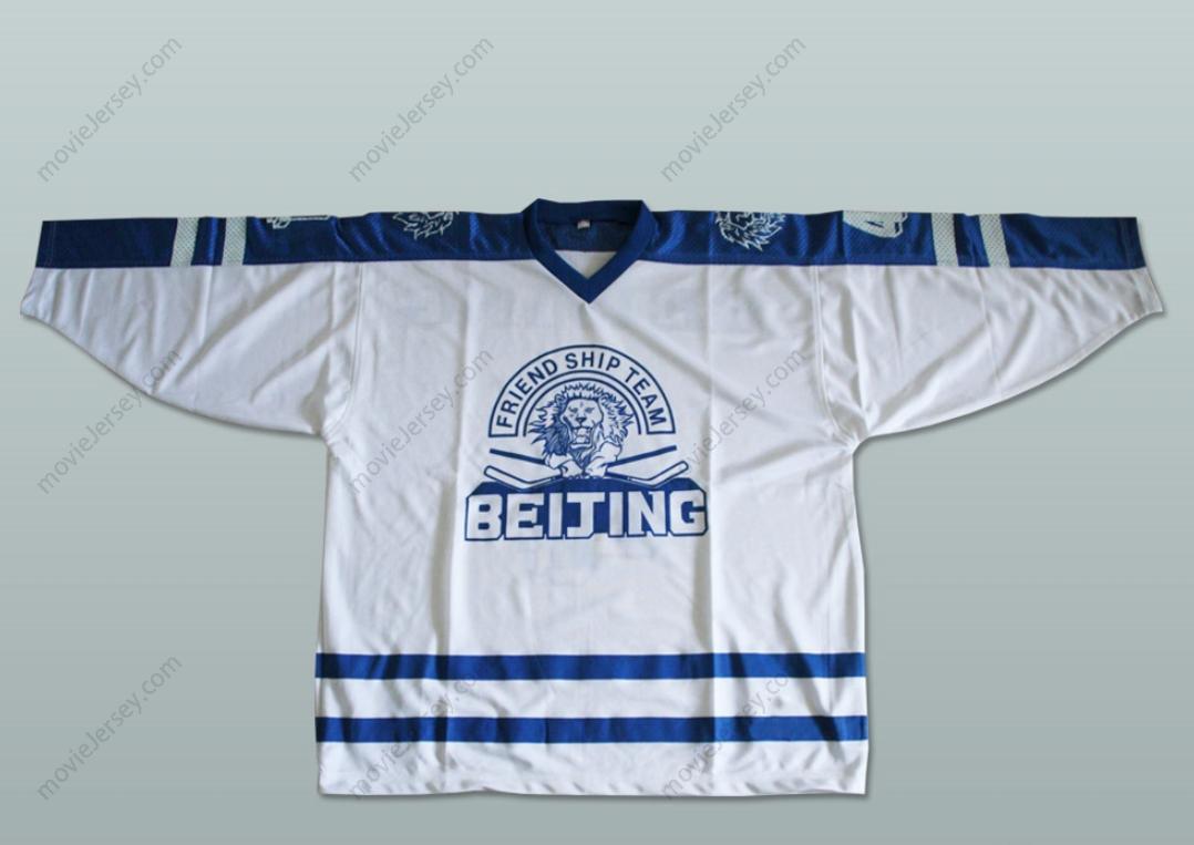 Custom Any Name Number Beijing Friendship Team White Hockey Jersey Any Player or Number Stitched Top Stitched S-6XL