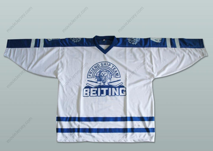 Custom Any Name Number Beijing Friendship Team White Hockey Jersey Any Player or Number Stitched Top Stitched S-6XL