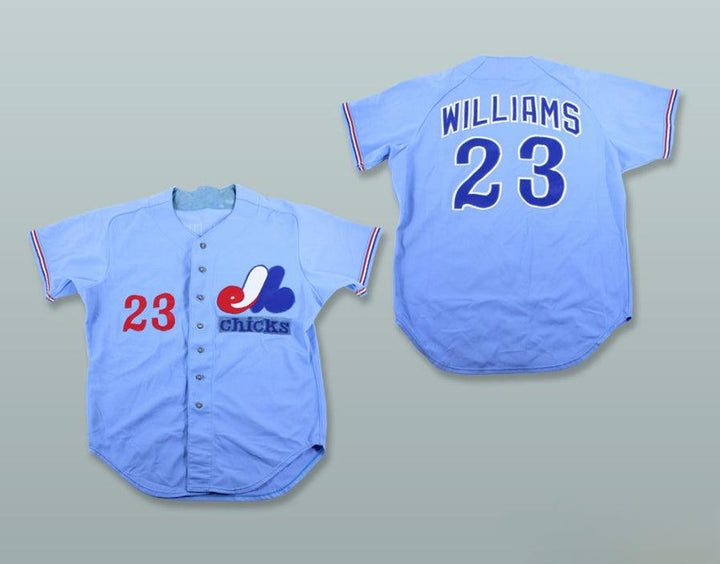 Custom Any Name Number RICK WILLIAMS 23 Custom CHICKS LIGHT BLUE BASEBALL JERSEY Top Stitched S-6XL