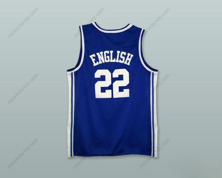 CUSTOM ANY Name Number ALEX ENGLISH 22 DREHER HIGH SCHOOL BLUE DEVILS BASKETBALL JERSEY Top Stitched S-6XL