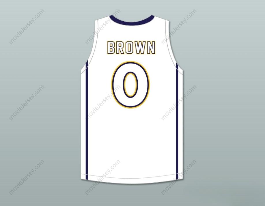 CUSTOM ANY Name Number JAYLEN BROWN 4 WHEELER HIGH SCHOOL WILDCATS WHITE BASKETBALL JERSEY 2 Top Stitched S-6XL