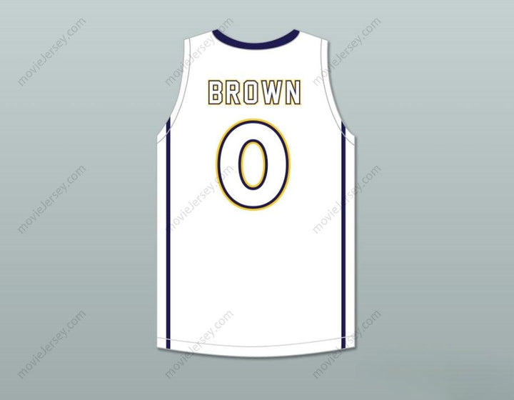 CUSTOM ANY Name Number JAYLEN BROWN 4 WHEELER HIGH SCHOOL WILDCATS WHITE BASKETBALL JERSEY 2 Top Stitched S-6XL