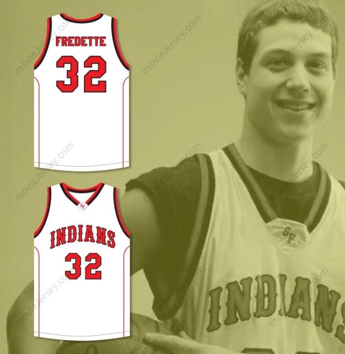CUSTOM ANY Name Number JIMMER FREDETTE 32  INDIANS WHITE BASKETBALL JERSEY Top Stitched S-6XL