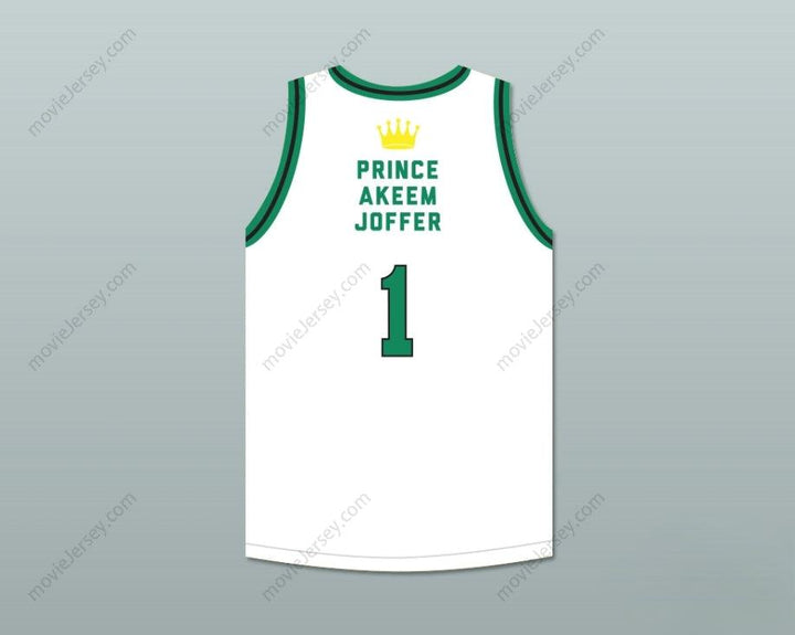 CUSTOM ANY Name Number PRINCE AKEEM JOFFER 1 FICTIONAL AFRICAN COUNTRY WHITE BASKETBALL JERSEY Top Stitched S-6XL