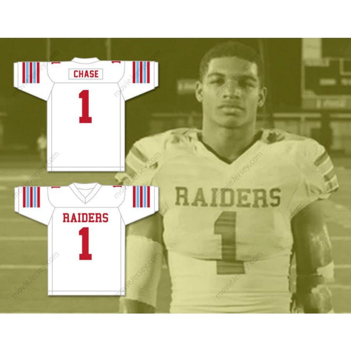 CUSTOM ANY Name Number JA'MARR CHASE 1 ARCHBISHOP RUMMEL HIGH SCHOOL RAIDERS All Stitched S-6XL