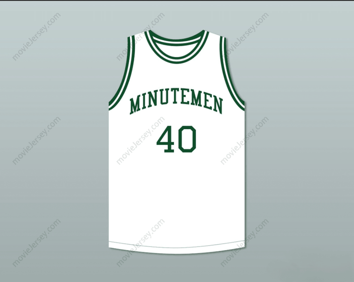 CUSTOM ANY Name Number SHAWN KEMP 40 CONCORD MINUTEMEN HIGH SCHOOL WHITE BASKETBALL JERSEY Top Stitched S-6XL