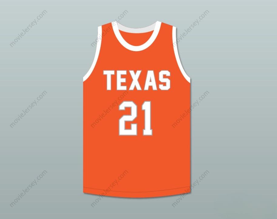 CUSTOM ANY Name Number PLAYER 21 TEXAS D1 AMBASSADORS  ORANGE BASKETBALL JERSEY 2 Top Stitched S-6XL