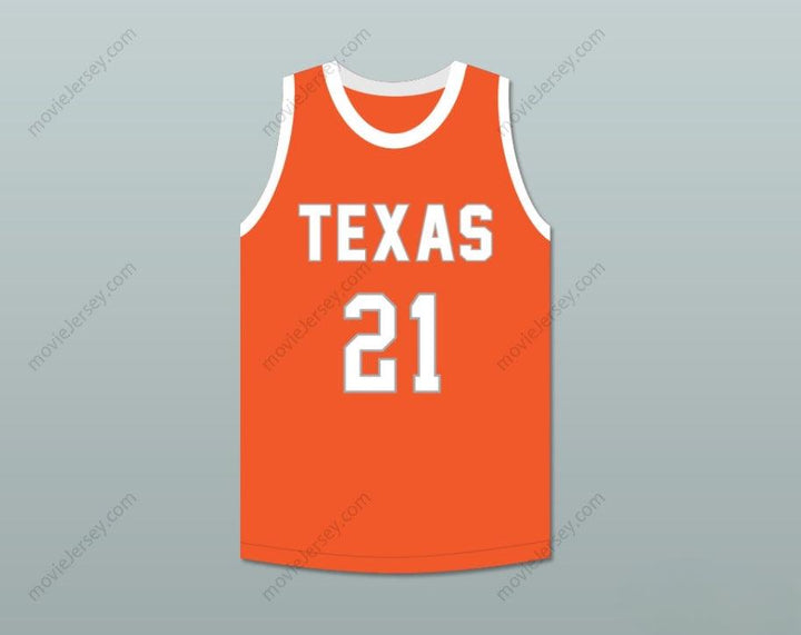 CUSTOM ANY Name Number PLAYER 21 TEXAS D1 AMBASSADORS  ORANGE BASKETBALL JERSEY 2 Top Stitched S-6XL