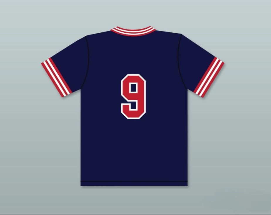 Custom Any Name Number JOE ROGAN FRANK VALENTE 9 PIONEERS AWAY BASEBALL JERSEY HARDBALL SITCOM Top Stitched S-6XL