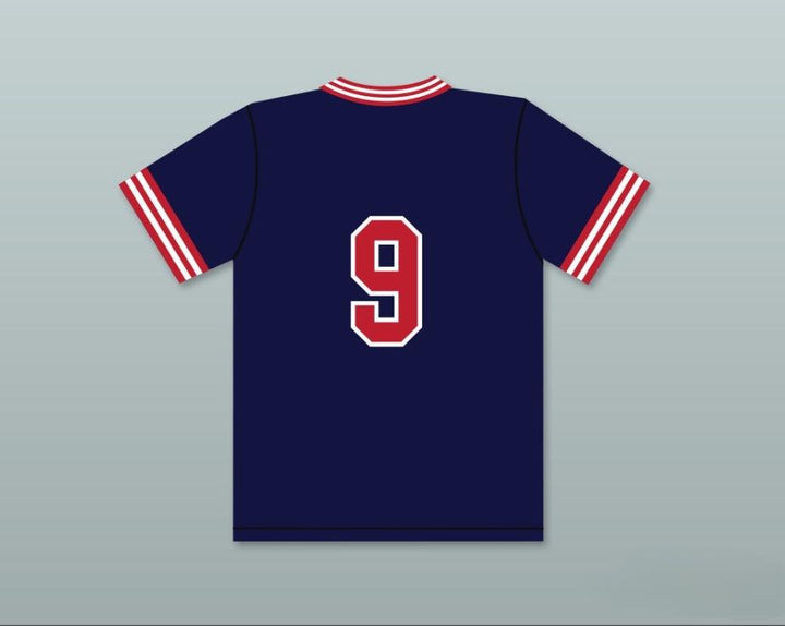Custom Any Name Number JOE ROGAN FRANK VALENTE 9 PIONEERS AWAY BASEBALL JERSEY HARDBALL SITCOM Top Stitched S-6XL