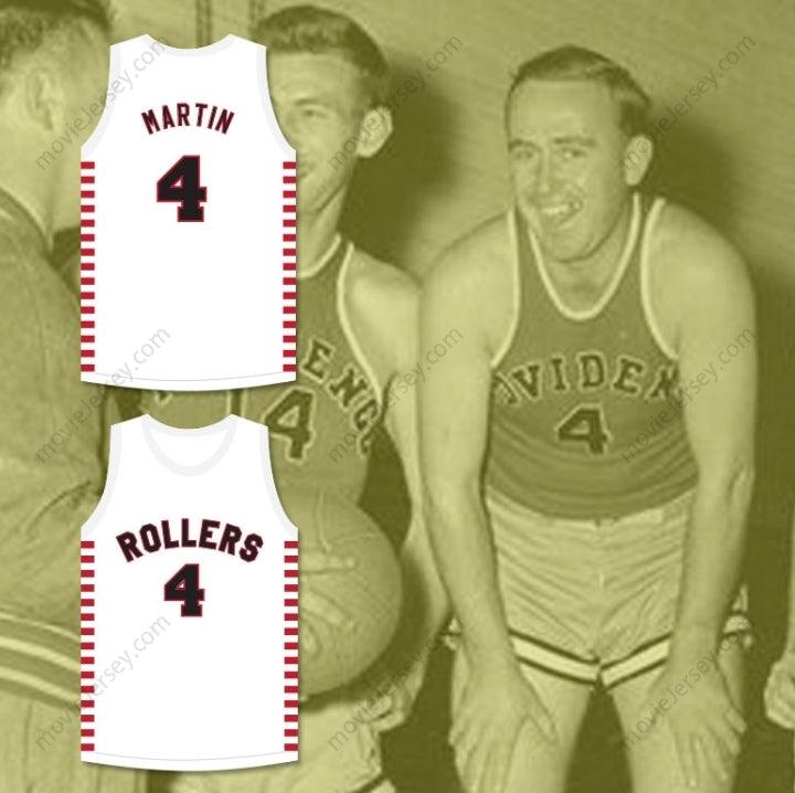 CUSTOM ANY Name Number DINO MARTIN 4 PROVIDENCE STEAMROLLERS WHITE BASKETBALL JERSEY 2 Top Stitched S-6XL